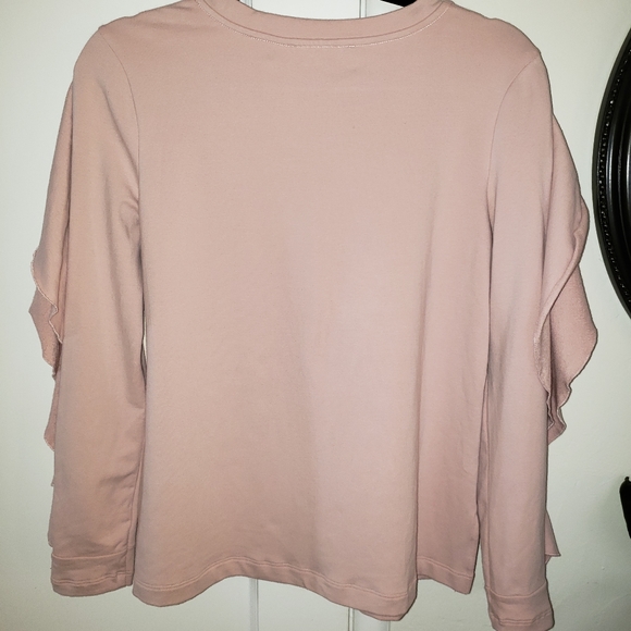 Vince Camuto Open Sleeve Flutter Sweatshirt - Picture 6 of 6